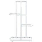 4-Floor Flower Stand 43x22x76 cm White Metal