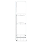4-Floor Flower Stand 43x22x76 cm White Metal