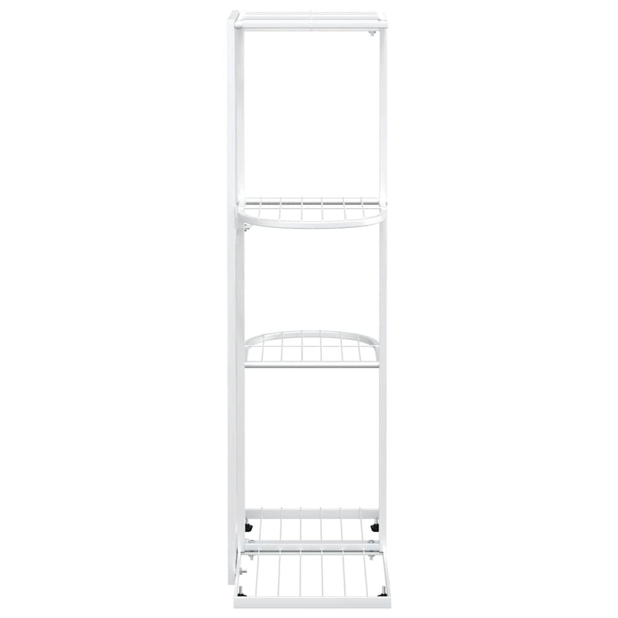 4-Floor Flower Stand 43x22x76 cm White Metal