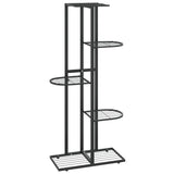 5-Floor Flower Stand 43x22x98 cm Black Metal - Front View