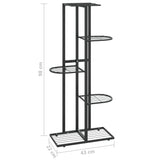 5-Floor Flower Stand 43x22x98 cm Black Metal - Close-Up Angle