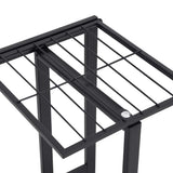 5-Floor Flower Stand 43x22x98 cm Black Metal - Low Angle