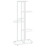 5-Floor Flower Stand 43x22x98 cm White Metal
