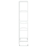 5-Floor Flower Stand 43x22x98 cm White Metal - Top-Down View