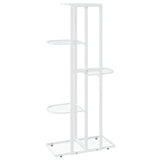5-Floor Flower Stand 43x22x98 cm White Metal