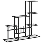 Flower Stand 94.5x25x88 cm Black Metal