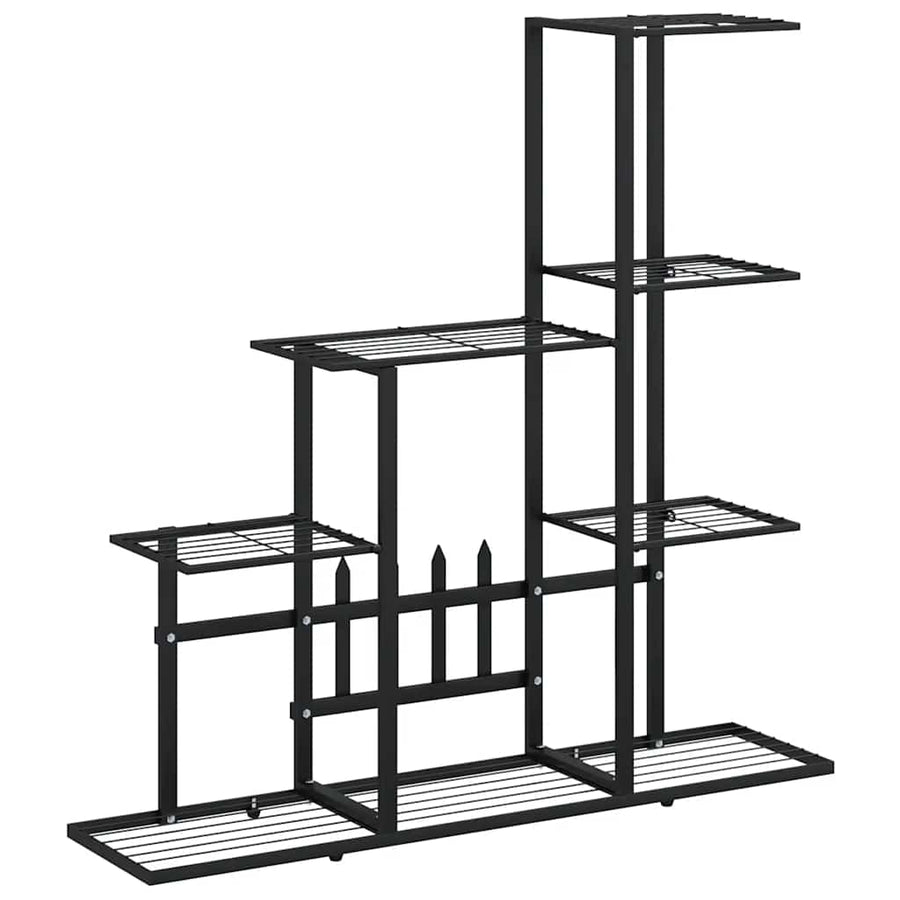 Flower Stand 94.5x25x88 cm Black Metal