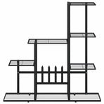 Flower Stand 94.5x25x88 cm Black Metal