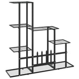 Flower Stand 94.5x25x88 cm Black Metal - 45-Degree Angle