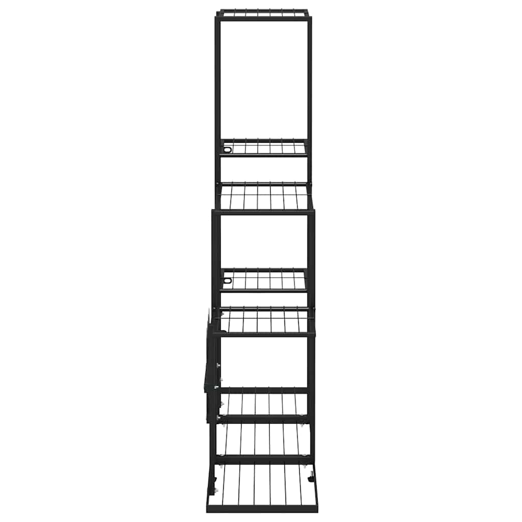 Flower Stand 94.5x25x88 cm Black Metal