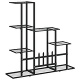 Flower Stand 94.5x25x88 cm Black Metal