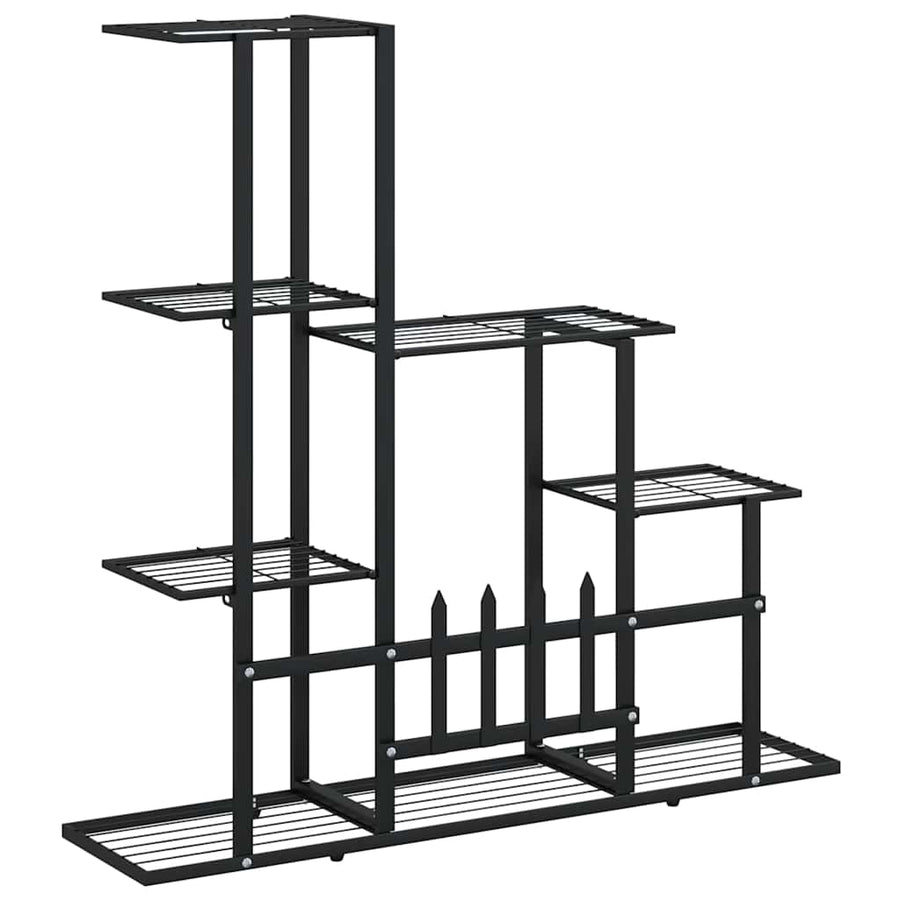 Flower Stand 94.5x25x88 cm Black Metal