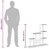 Flower Stand 94.5x25x88 cm Black Metal - Extra Image