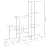 Flower Stand 94.5x25x88 cm White Metal