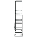 Flower Stand with Wheel 94.5x25x92.5 cm Black Metal