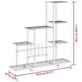 Flower Stand with Wheel 94.5x25x92.5 cm Black Metal