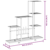 Flower Stand with Wheel 94.5x25x92.5 cm Black Metal - Low Angle