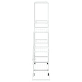 Flower Stand with Wheel 94.5x25x92.5 cm White Metal