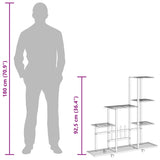 Flower Stand with Wheel 94.5x25x92.5 cm White Metal - Extra Image