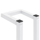 Towel Rack White 12.5x12.5x60 cm Steel - Rear View