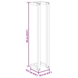 Towel Rack White 12.5x12.5x60 cm Steel - Low Angle