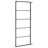 Towel Rack Black 45x10x115 cm Steel - Top-Down View