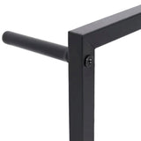 Towel Rack Black 45x10x115 cm Steel - 45-Degree Angle