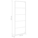 Towel Rack White 45x10x115 cm Steel - Rear View