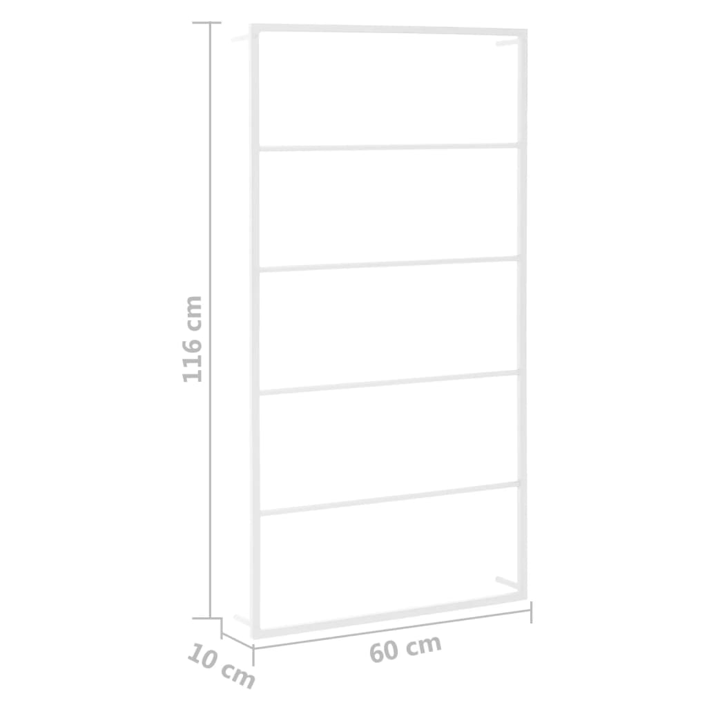 Towel Rack White 60x10x116 cm Steel