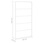 Towel Rack White 60x10x116 cm Steel