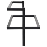 Towel Rack Black 95x25x22 cm Iron - Top-Down View
