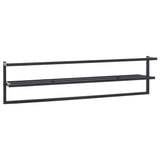 Towel Rack Black 95x25x22 cm Iron - 45-Degree Angle