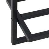 Towel Rack Black 95x25x22 cm Iron - Rear View