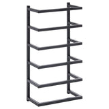 Towel Rack Black 24x12x48 cm Steel - Front View