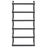 Towel Rack Black 24x12x48 cm Steel