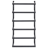 Towel Rack Black 24x12x48 cm Steel - Side View
