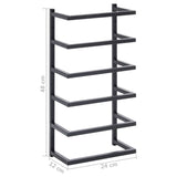 Towel Rack Black 24x12x48 cm Steel - Close-Up Angle