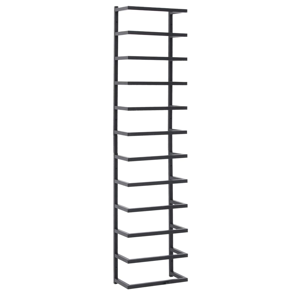 Towel Rack Black 24x12x96 cm Steel