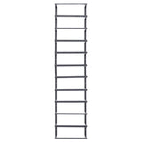 Towel Rack Black 24x12x96 cm Steel - Side View