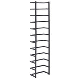 Towel Rack Black 24x12x96 cm Steel - 45-Degree Angle