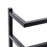 Towel Rack Black 24x12x96 cm Steel - Rear View