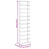 Towel Rack Black 24x12x96 cm Steel