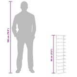 Towel Rack Black 24x12x96 cm Steel - Extra Image