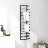 Towel Rack Black 24x12x96 cm Steel