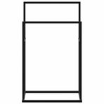 Freestanding Towel Rack Black 48x24x78.5 cm Iron