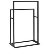 Freestanding Towel Rack Black 48x24x78.5 cm Iron