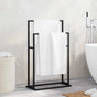 Freestanding Towel Rack Black 48x24x78.5 cm Iron