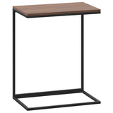 Side Table Black 55x35x66 cm Engineered Wood - Front View