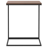 Side Table Black 55x35x66 cm Engineered Wood - Side View