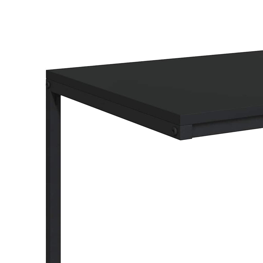 Side Table Black 55x35x66 cm Engineered Wood